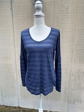 Kuhl Navy Blue Long Sleeve Scoop Neck Tee